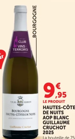 Bourgogne Hautes-Côtes de Nuits AOP Blanc Guillaume Cruchot 2025