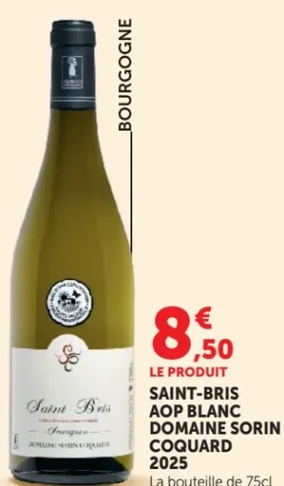 Saint-Bris AOP Blanc Domaine Sorin Coquard 2025