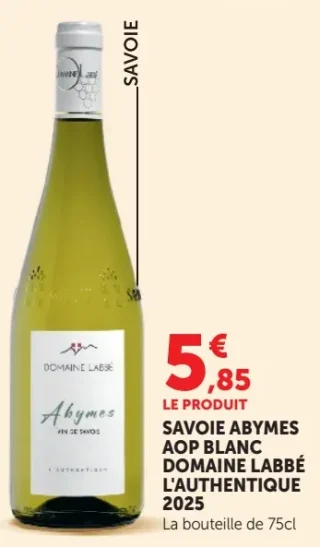 SAVOIE ABYMES AOP BLANC DOMAINE LABBÉ L'AUTHENTIQUE 2025