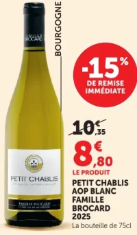 PETIT CHABLIS AOP BLANC FAMILLE BROCARD 2025
