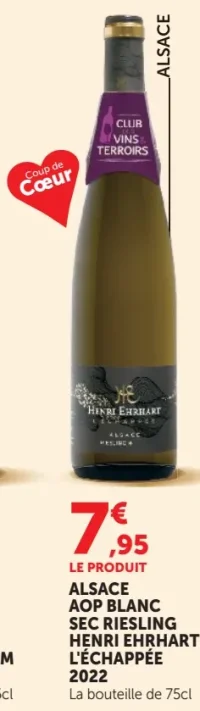 Alsace AOP Blanc Sec Riesling Henri Ehrhart L'Échappée 2022