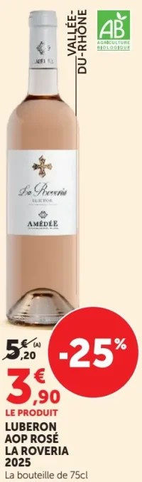 LUBERON AOP ROSÉ LA ROVERIA 2019