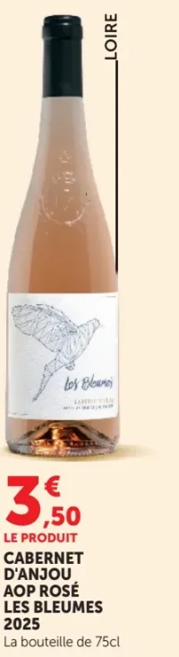 CABERNET D'ANJOU AOP ROSÉ LES BLEUMES 2019