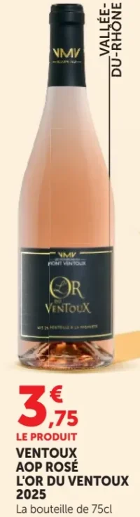 VENTOUX AOP ROSÉ L'OR DU VENTOUX 2019