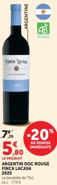 ARGENTIN DOC ROUGE FINCA LACASA