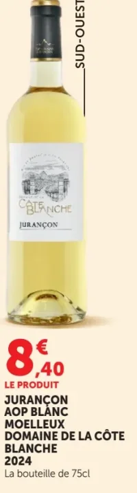 Jurançon AOP Blanc Moelleux Domaine de la Côte Blanche 2024