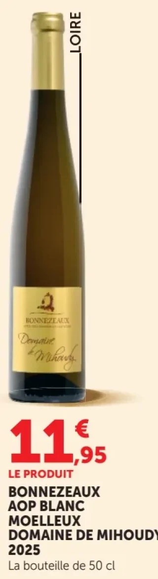 BONNEZEAUX AOP BLANC MOELLEUX DOMAINE DE MIHOUDY 2023