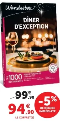 Coffret Wonderbox Dîner d'Exception