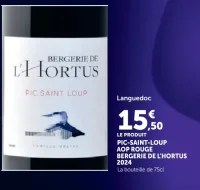 PIC-SAINT-LOUP AOP ROUGE BERGERIE DE L'HORTUS