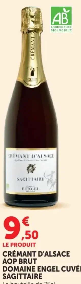 Crémant d'Alsace AOP Brut Domaine Engel Cuvée Sagittaire