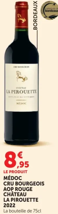 Médoc Cru Bourgeois AOP Rouge Château La Pirouette 2022