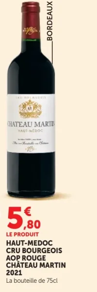 HAUT-MÉDOC CRU BOURGEOIS AOP ROUGE CHÂTEAU MARTIN 2021