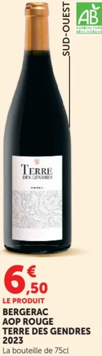 Bergerac AOP Rouge Terre des Gendres 2023