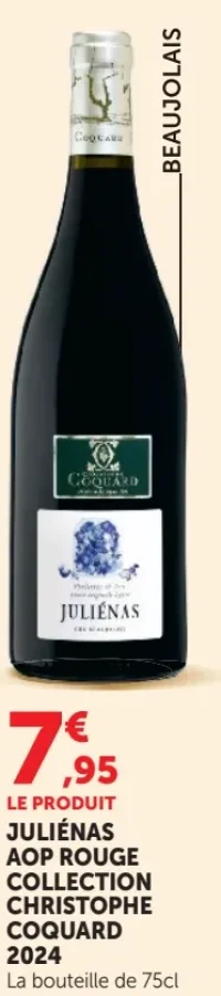 Vin rouge Juliénas AOP Collection Christophe Coquard 2024