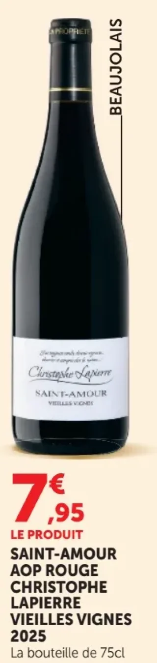 Vin rouge Saint-Amour AOP Christophe Lapierre Vieilles Vignes 2025