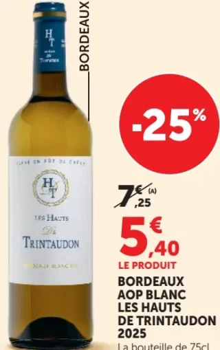 Les Hauts de Trintaudon Bordeaux AOP Blanc