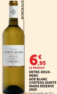 Château Sainte Marie Entre-Deux-Mers AOP Blanc Réserve