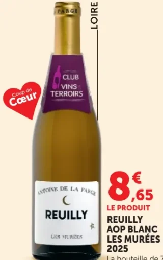 Antoine de la Farge Reuilly AOP Blanc Les Murées