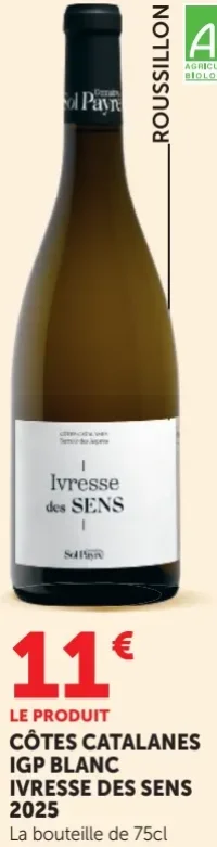 Ivresse des SENS Côtes Catalanes IGP Blanc