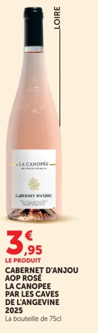 Cabernet d'Anjou AOP Rosé La Canopee Par Les Caves de L'Angevine 2025