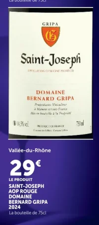 Saint-Joseph AOP Rouge Domaine Bernard Gripa 2024
