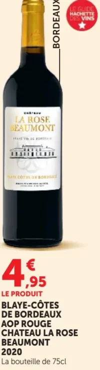 Blaye-Côtes de Bordeaux AOP Rouge Château La Rose Beaumont 2020