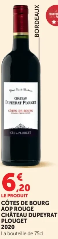 Côtes de Bourg AOP Rouge Château Dupeyrat Plouget 2020