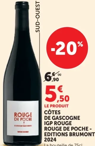 Côtes de Gascogne IGP Rouge Rouge de Poche - Editions Brumont