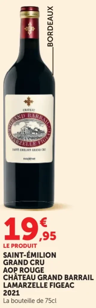SAINT-ÉMILION GRAND CRU AOP ROUGE CHÂTEAU GRAND BARRAIL LAMARZELLE FIGEAC 2021