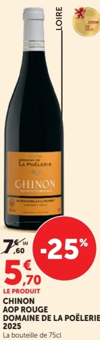 Chinon AOP Rouge Domaine de la Poëlerie 2025