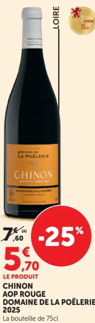 Chinon AOP Rouge Domaine de la Poëlerie 2025