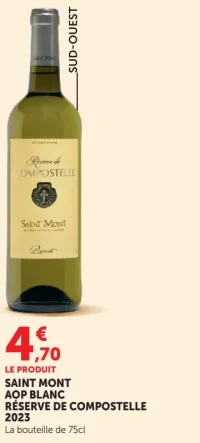 Saint Mont AOP Blanc Réserve de Compostelle