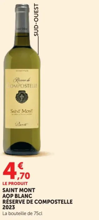 Saint Mont AOP Blanc Réserve de Compostelle