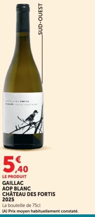 Gaillac AOP Blanc Château des Fortis