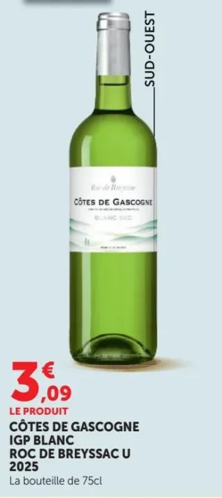 Côtes de Gascogne IGP Blanc Roc de Breyssac U