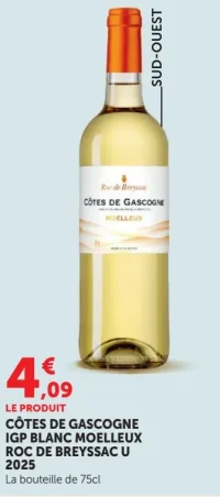Côtes de Gascogne IGP Blanc Moelleux Roc de Breyssac U