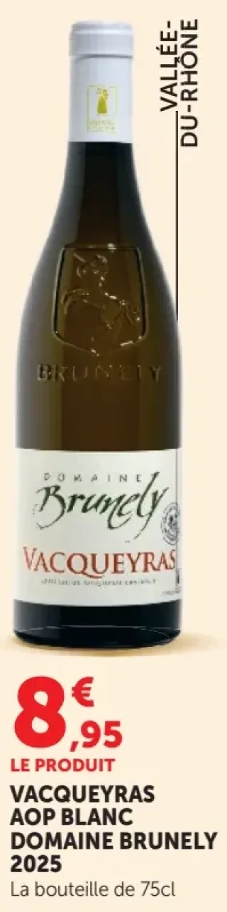 VACQUEYRAS AOP BLANC DOMAINE BRUNELY 2020