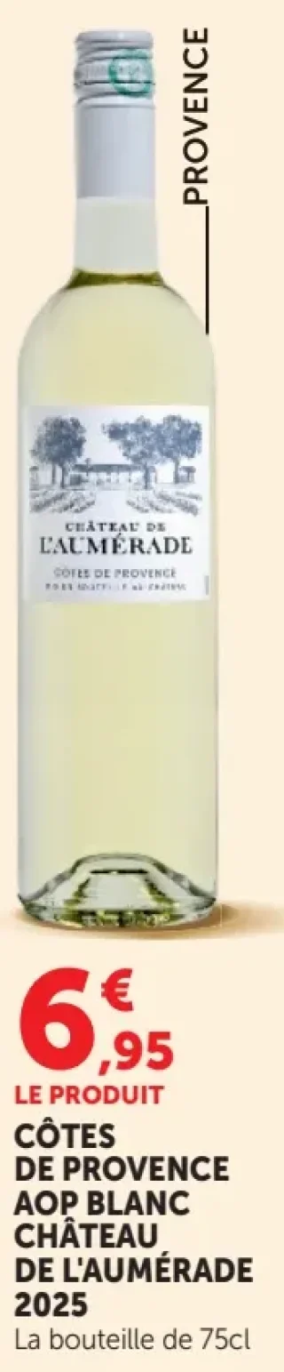 CÔTES DE PROVENCE AOP BLANC CHÂTEAU DE L'AUMÉRADE 2020
