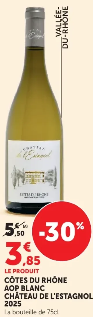 CÔTES DU RHÔNE AOP BLANC CHÂTEAU DE L'ESTAGNOL 2020