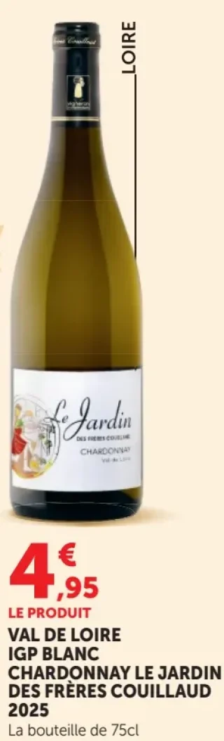 VAL DE LOIRE IGP BLANC CHARDONNAY LE JARDIN DES FRÈRES COUILLAUD 2025