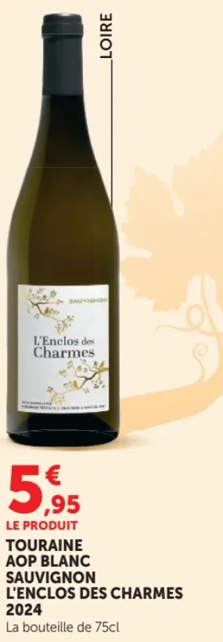 Touraine AOP Blanc Sauvignon L'Enclos des Charmes 2024