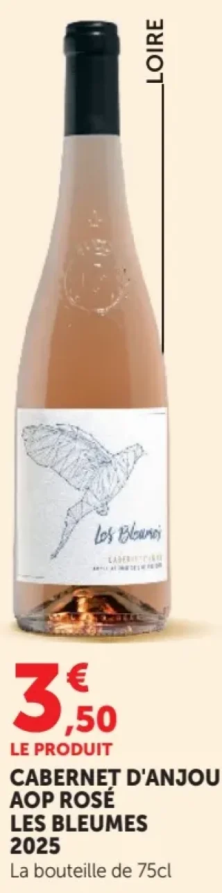 Les Bleumes Cabernet d'Anjou AOP Rosé 2025