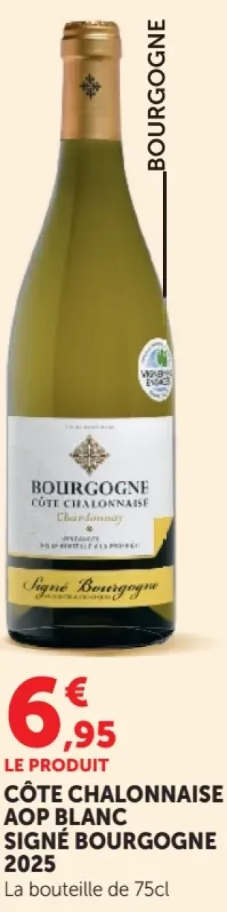 Vin blanc Côte Chalonnaise AOP Blanc Signé Bourgogne 2025
