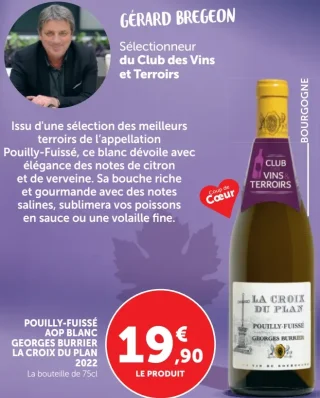 Vin blanc Pouilly-Fuissé AOP Blanc Georges Burrier La Croix du Plan 2022