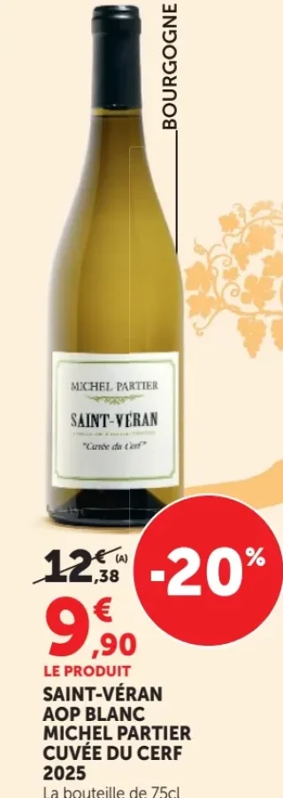 Vin blanc Saint-Véran AOP Blanc Michel Partier Cuvée du Cerf 2025