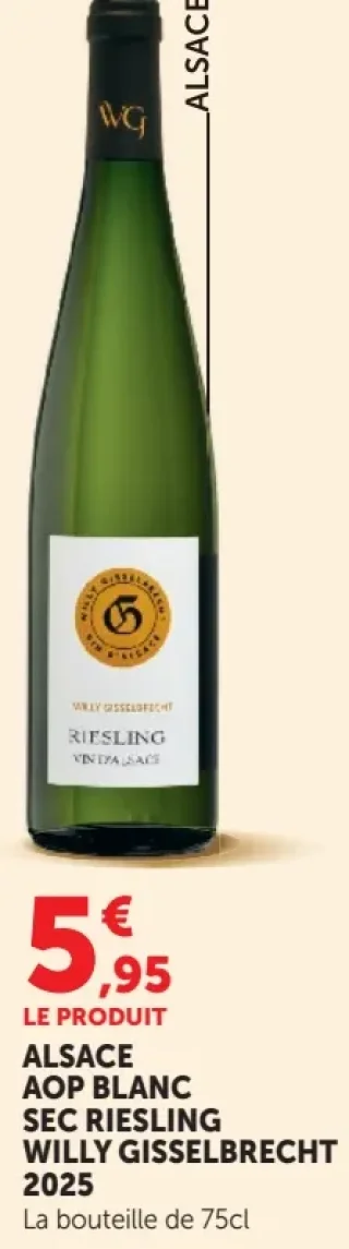 Willy Gisselbrecht Alsace AOP Blanc Sec Riesling 2025
