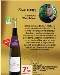 ALSACE AOP BLANC MOELLEUX GEWURZTRAMINER DOMAINE EHRART-PFOHL VIEILLES VIGNES 2024