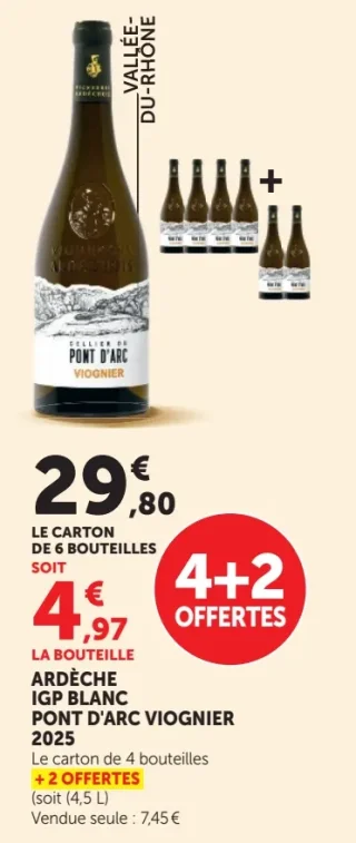 ARDÈCHE IGP BLANC PONT D'ARC VIOGNIER 2025