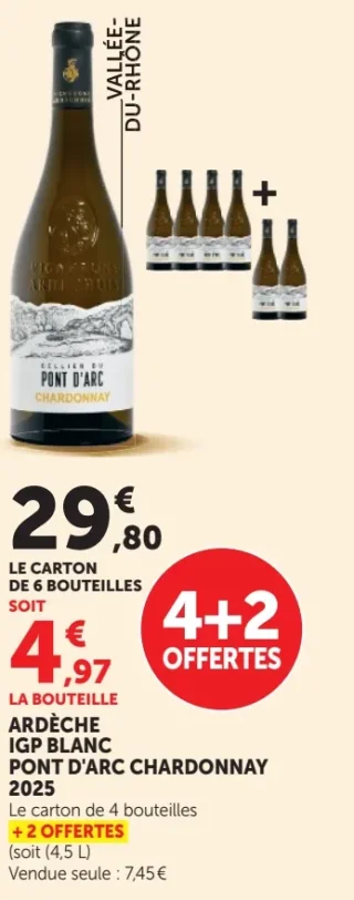 ARDÈCHE IGP BLANC PONT D'ARC CHARDONNAY 2025