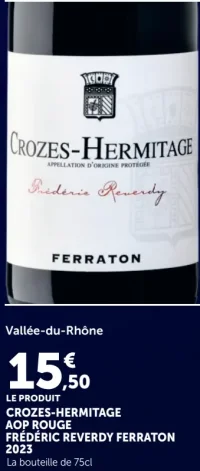 Crozes-Hermitage AOP Rouge Frédéric Reverdy Ferraton 2023